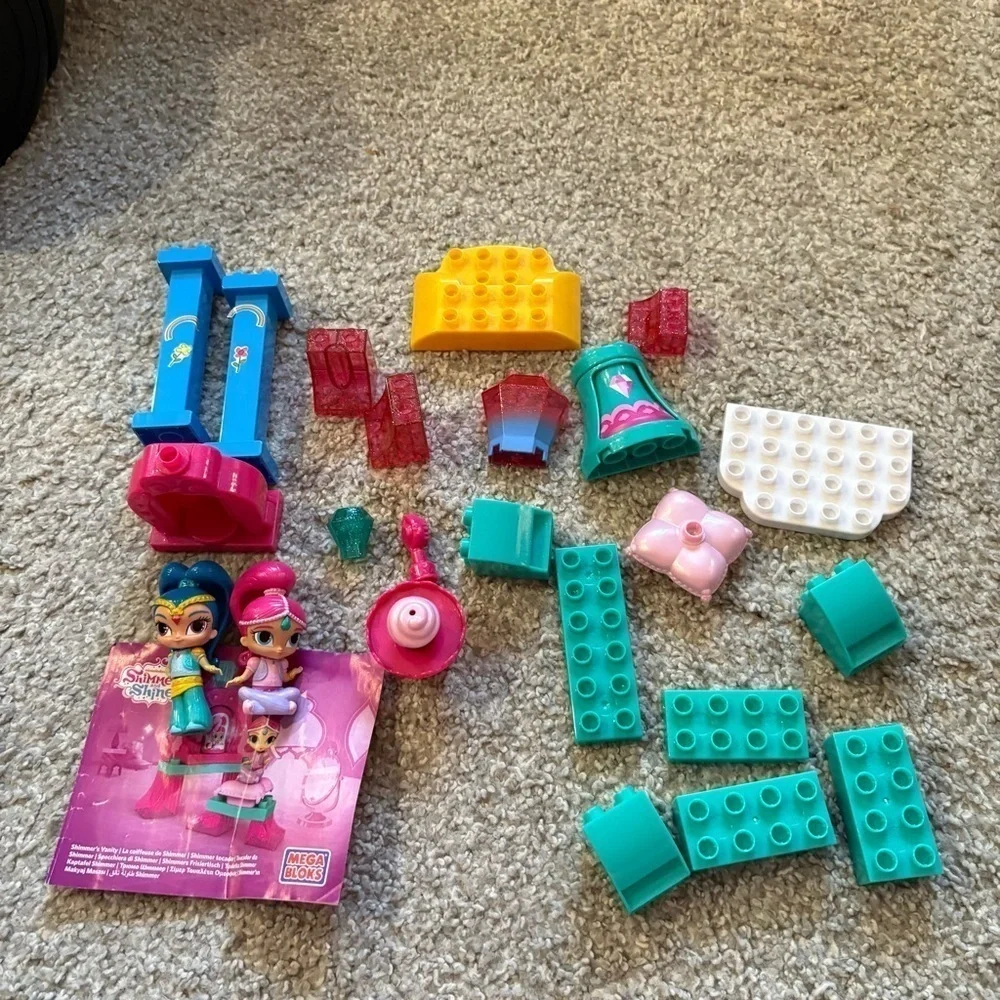 Shimmer and Shine Building Set Megabloks Nickelodeon Blocks Toys Pink Blue